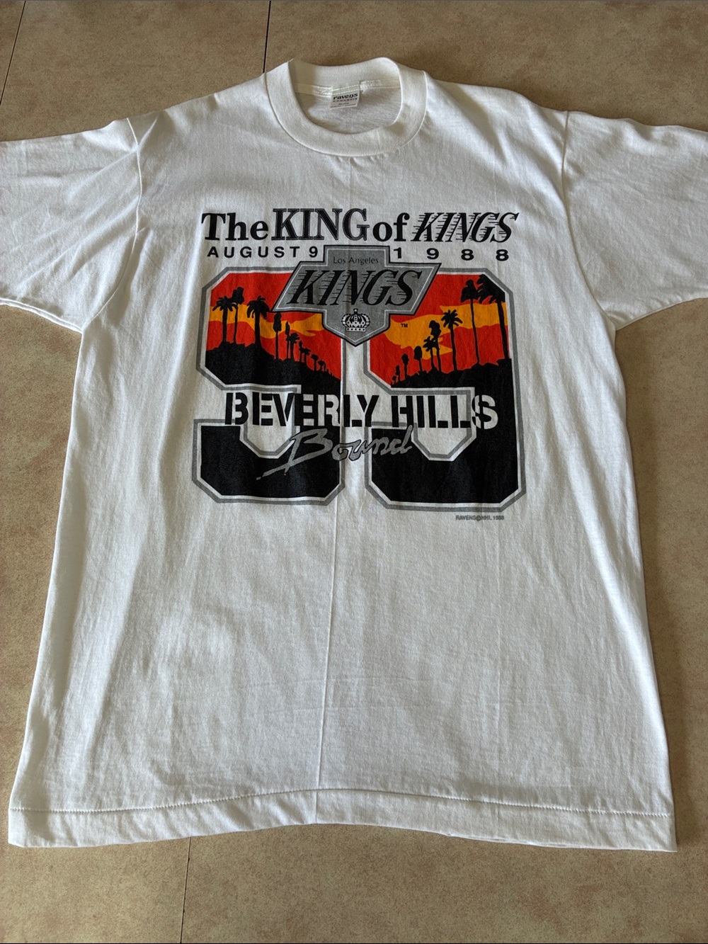 Vintage Los Angeles Kings Graphic T-shirt Wayne Gretzky "Beverly Hills Bound" XL